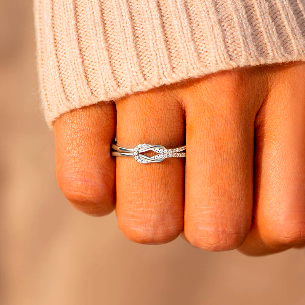 Bague Ajustable Noeud Infini - À la meilleure des mamies - Les liens éternels