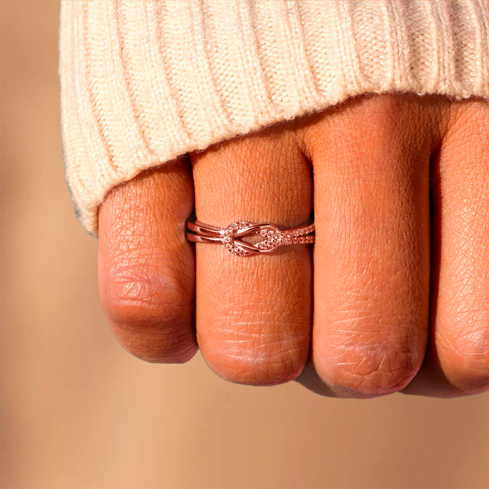 Bague Ajustable Noeud Infini - À ma fille - Les liens éternels