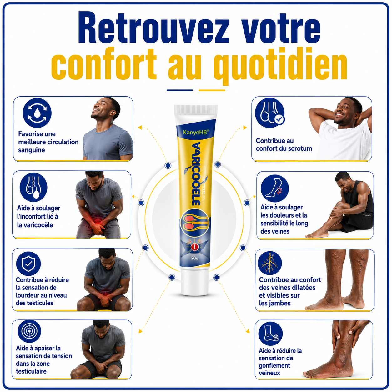 Crème de Massage Thérapeutique contre Varicocèle