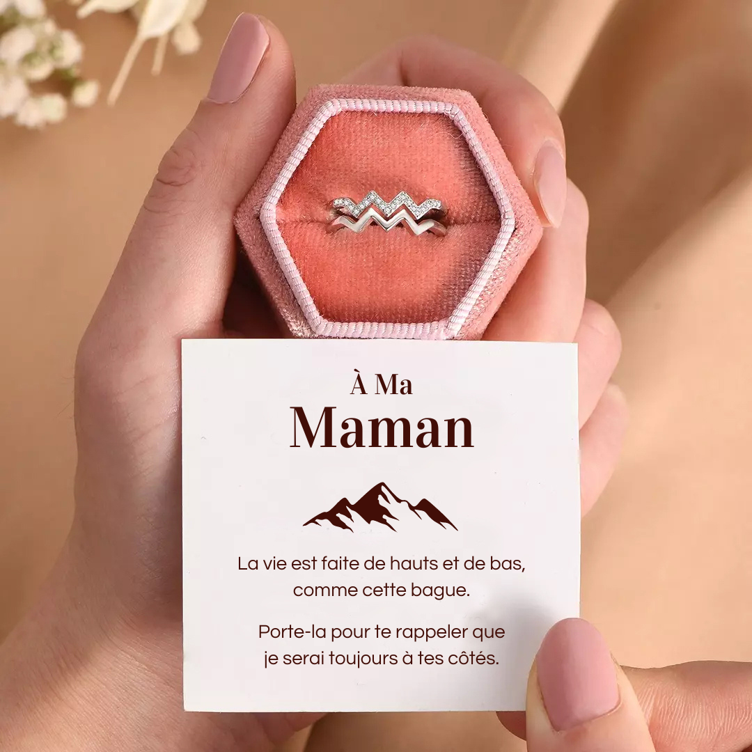 Bague Ajustable - À ma maman - Je serai toujours à tes côtés