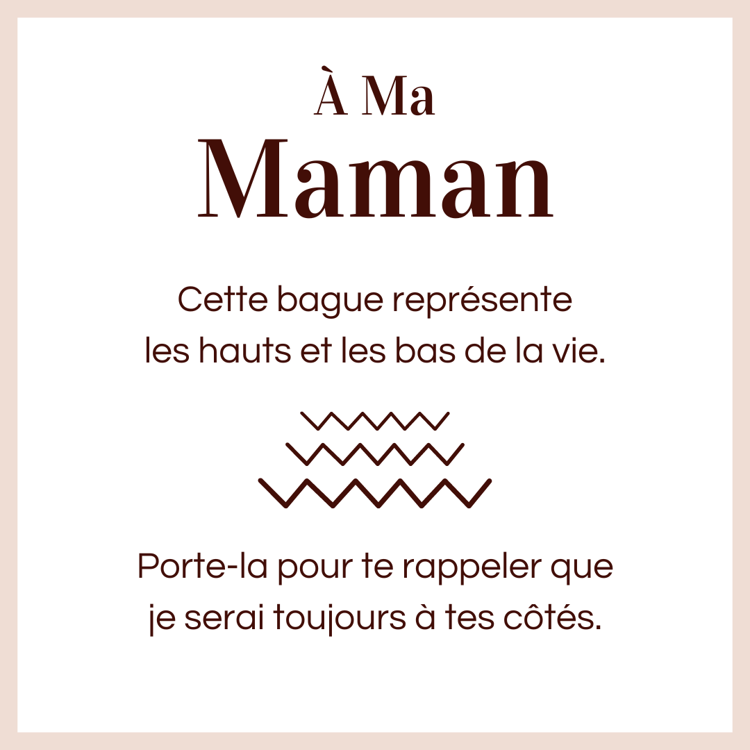 Bague Ajustable - À ma maman - Je serai toujours à tes côtés (Edition limitée)