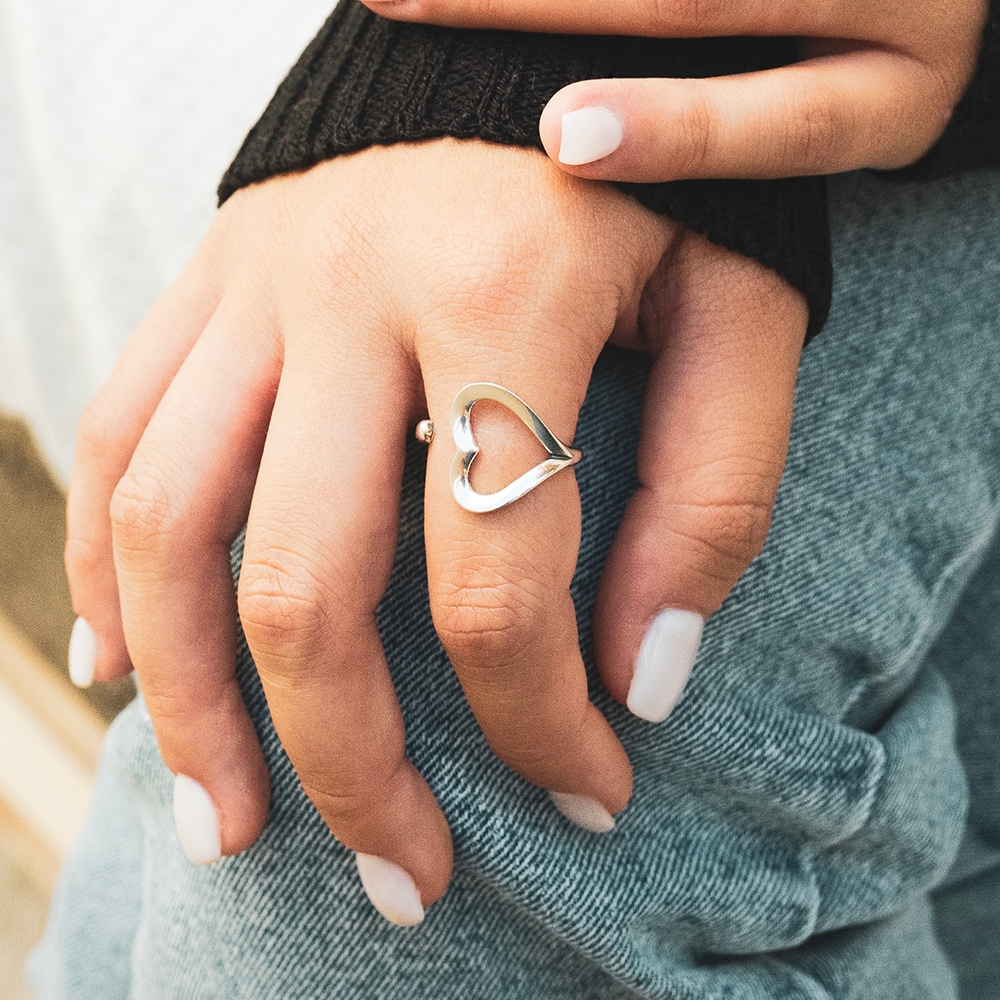Bague Ajustable - Coeur - Je t'aime