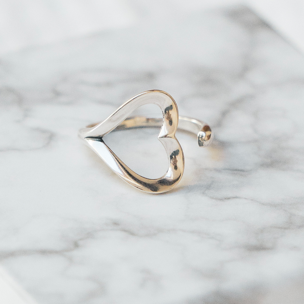 Bague Ajustable - Coeur - Je t'aime
