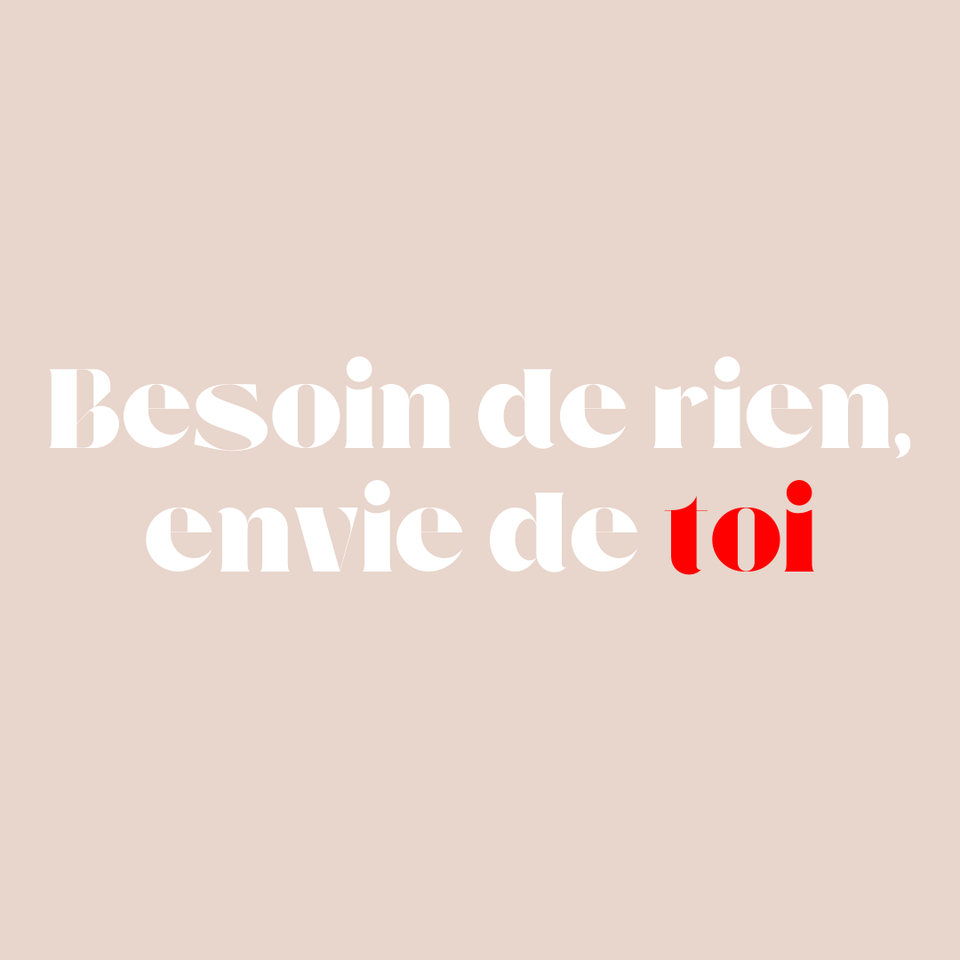 Bague Ajustable - Amour Absolu - Besoin de rien, envie de toi
