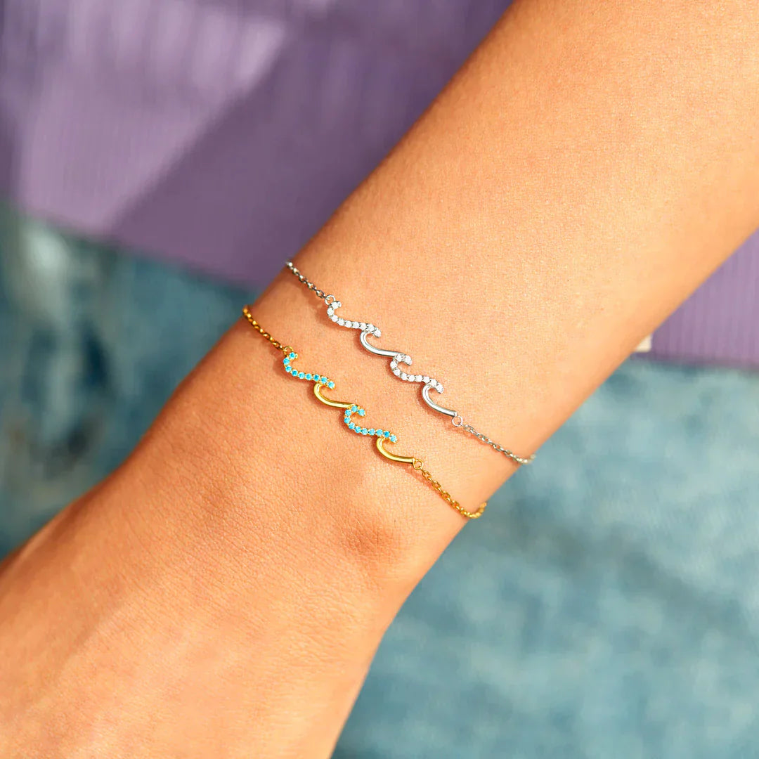 Bracelet Vagues - À ma fille - Je serai toujours à tes côtés